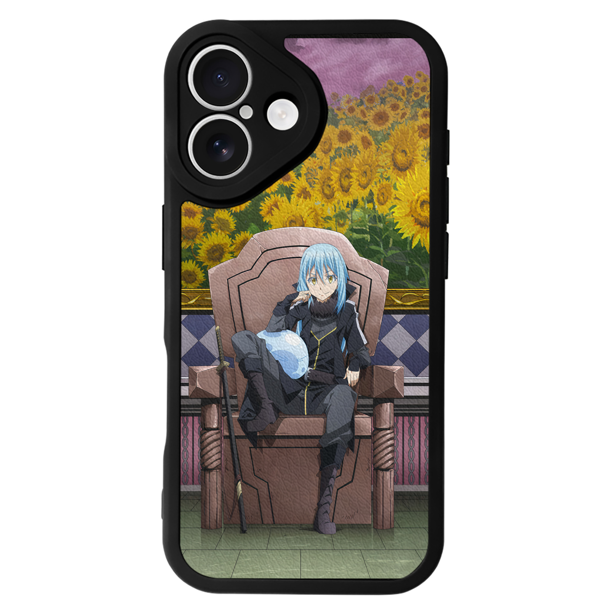（画像用） 転スラ Regarding Reincarnated to Slime 【iPhone 16シリーズ対応】シリコンスマホケース（レザー調） 材質：シリコン